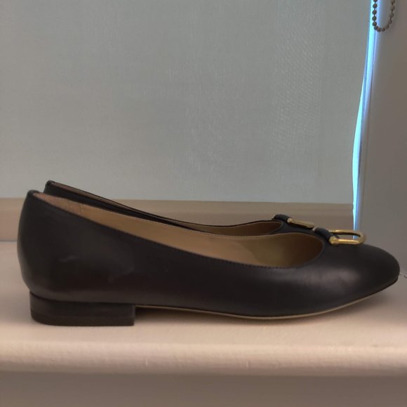 Ralph Lauren Navy Gold Accent Flats Size 7.5B - Picture 10 of 16